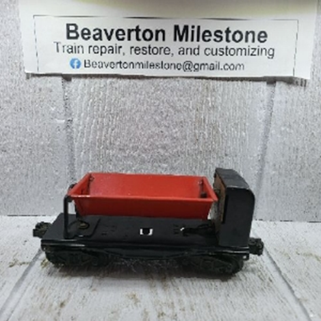 LIONEL OPERATING COAL DUMP CAR, 46-48 VARIATION (A) BLACK COAL HOUSING