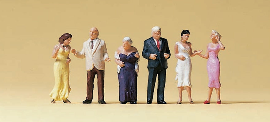 Preiser 10436 HO Scale Wedding Formal Guests Figure Set