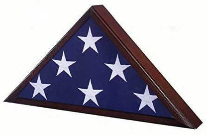 Cherry Veteran Memorial American Flag Case For Military Retirement Made In America.