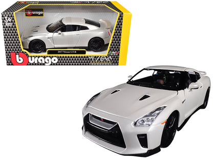 2017 Nissan GT-R R35 White 1/24 Diecast Model Car by Bburago  free shipping USA