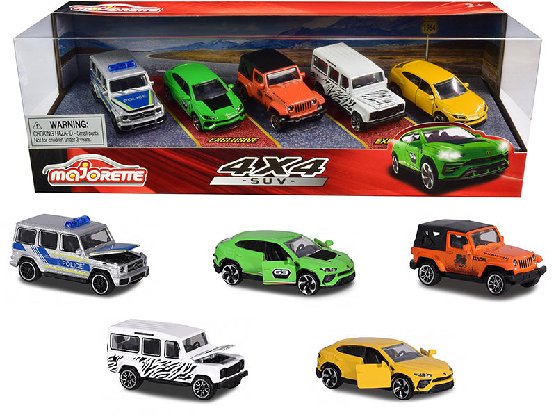 4x4 SUV Giftpack 5 piece Set 1/64 Diecast Model Cars by Majorette  free shipping USA