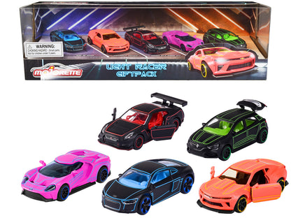 Light Racer Giftpack (2023) 5 Piece Set 1/64 Diecast Model Cars by Majorette  free shipping USA