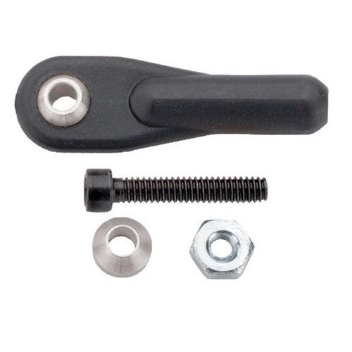 DuBro 2133 Airplane Swivel Ball Links 2mm with Hardware Black (2)