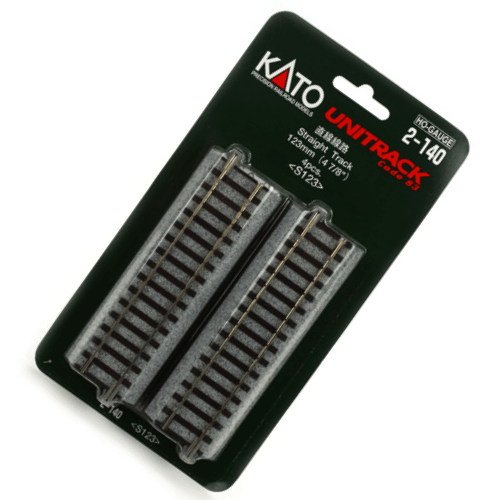 Kato 2-140 HO Scale 123mm (4 7/8") Straight Track [4 pcs] UniTrack