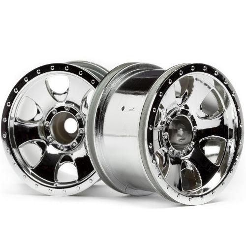 HPI Racing 106722 2.2" Warlock Wheel Chrome (2) Firestorm / E-Firestorm / MT2