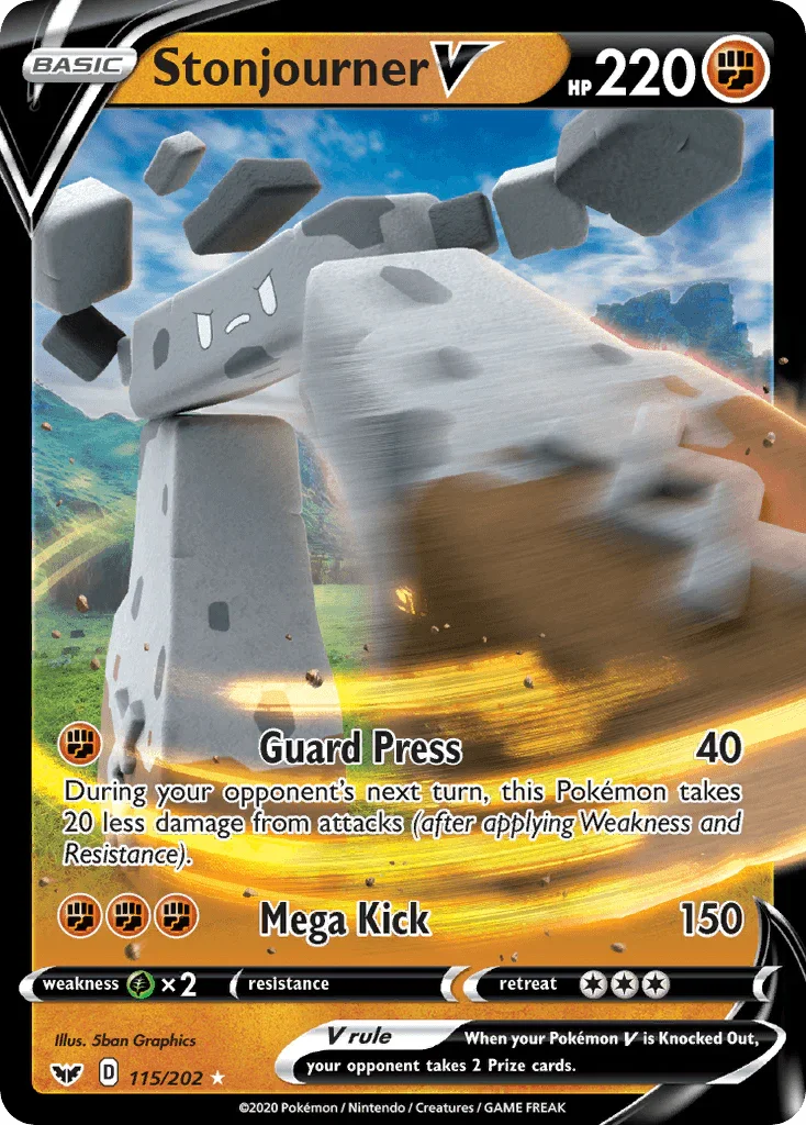 Stonjourner V (115/202) [Sword & Shield: Base Set]