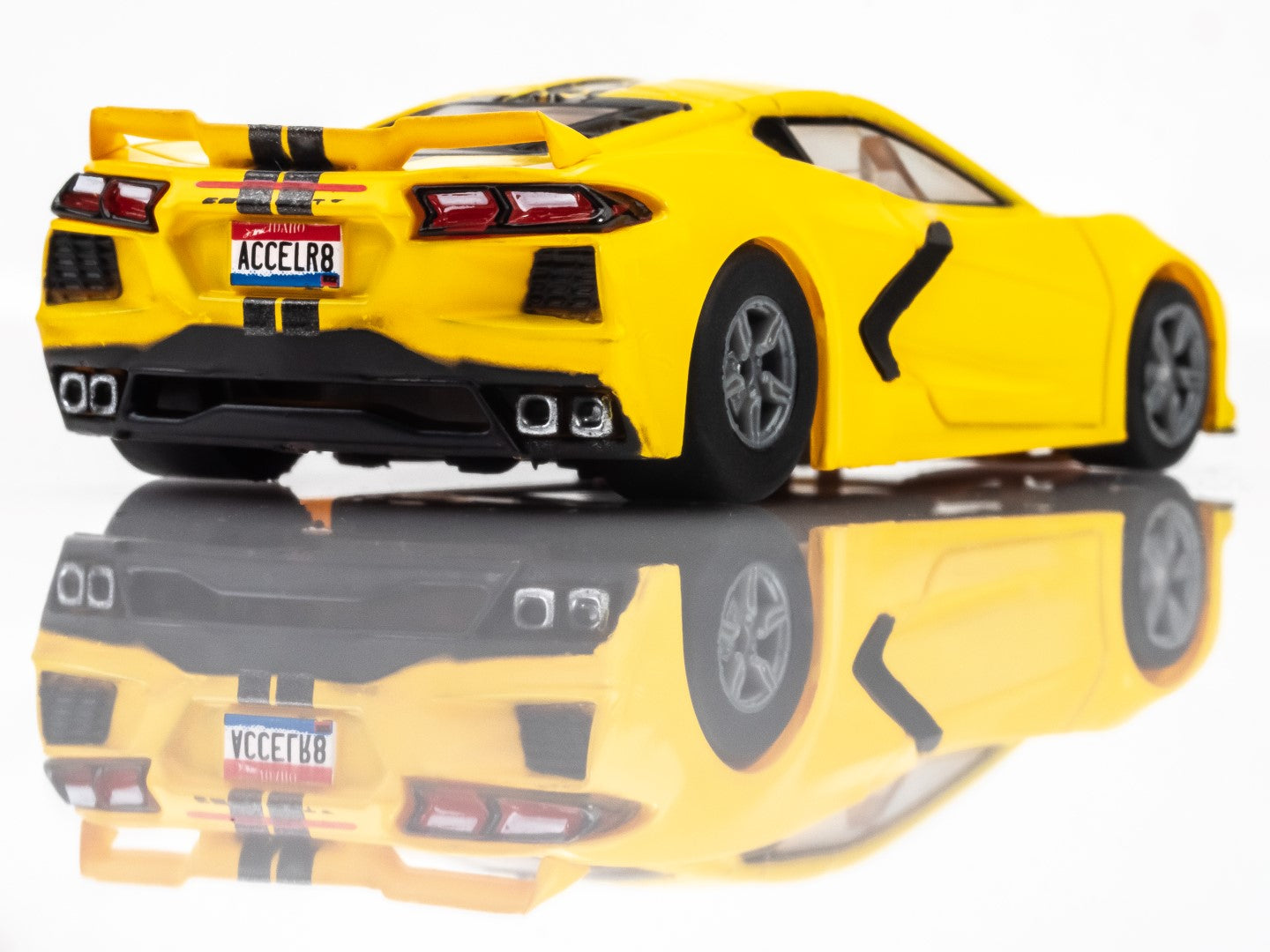 AFX 22013 Corvette C8 Torch Yellow Mega G+ MG+ HO scale slot Car MegaG Plus