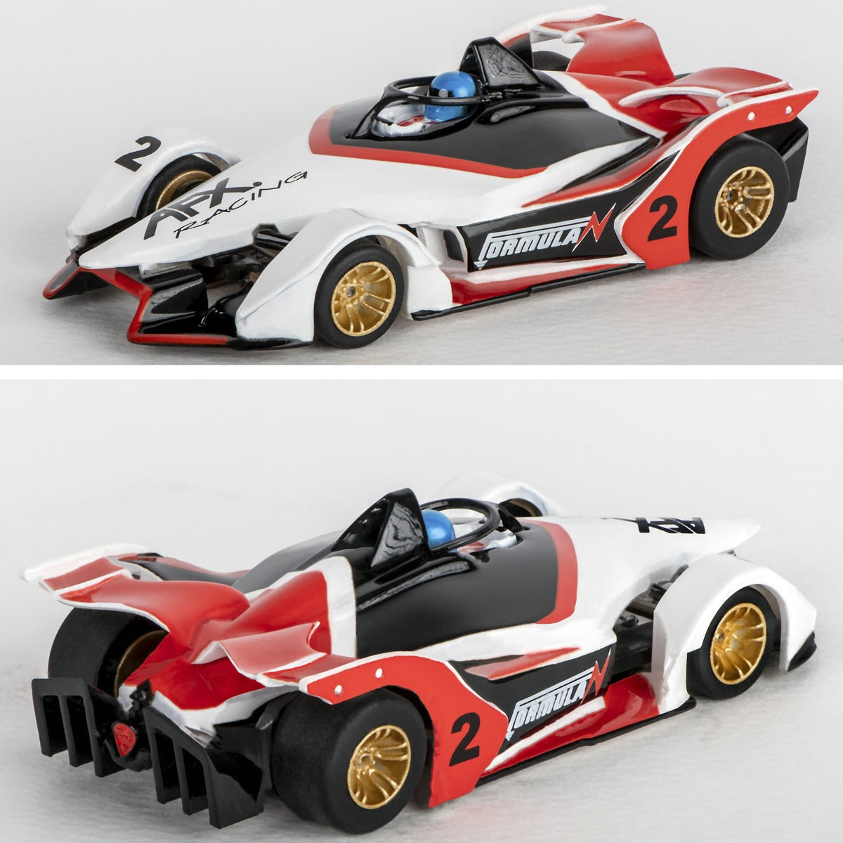 AFX 22015 Formula N White/Black/Red Mega G+ HO Slot Car