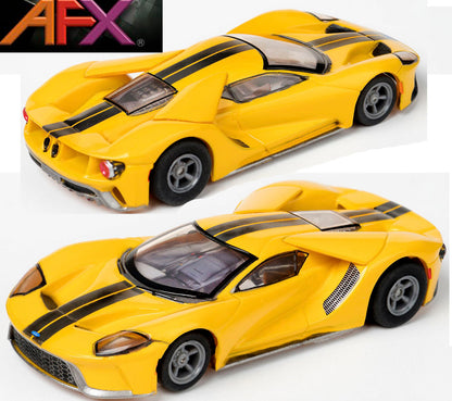 AFX 22029 Ford GT Triple Yellow MegeG+ Mega G+ Ho slot car AFX22029