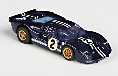 AFX 22031 Ford GT40 Mark IIB #2 Sebring Mega G+ HO Scale Slot Car