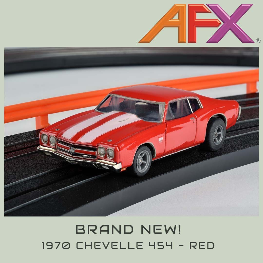 AFX 22043 1971 Chevelle 454 Red Mega G+ Ho slot car AFX22043 MegeG+