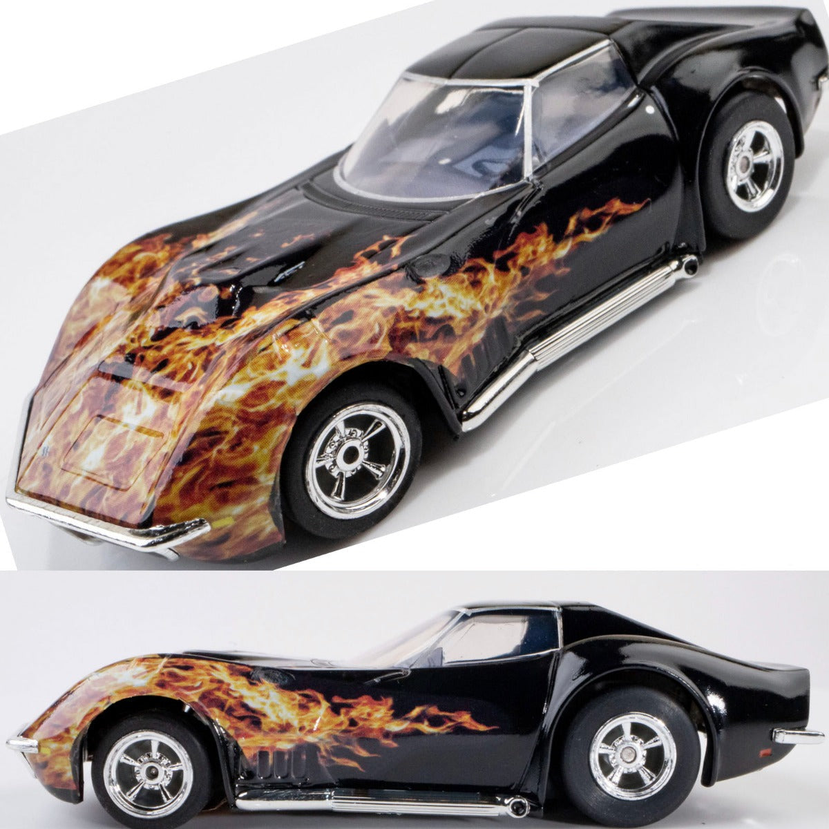 AFX 22051 1968 Chevy Corvette L88 427 Black Flame Mega G+ HO Slot Car AFX22051