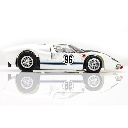AFX 22057 Mega G+ Ford GT40 Mk II White & Black #96 Daytona Clear HO Slot Car