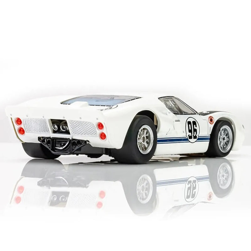 AFX 22057 Mega G+ Ford GT40 Mk II White & Black #96 Daytona Clear HO Slot Car