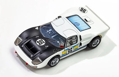 AFX 22057 Mega G+ Ford GT40 Mk II White & Black #96 Daytona Clear HO Slot Car