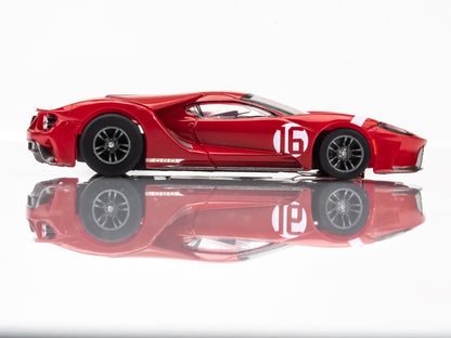 AFX 22067 Ford GT Heritage #16 Red Mega G+ MG+ HO scale slot Car MegaG Plus