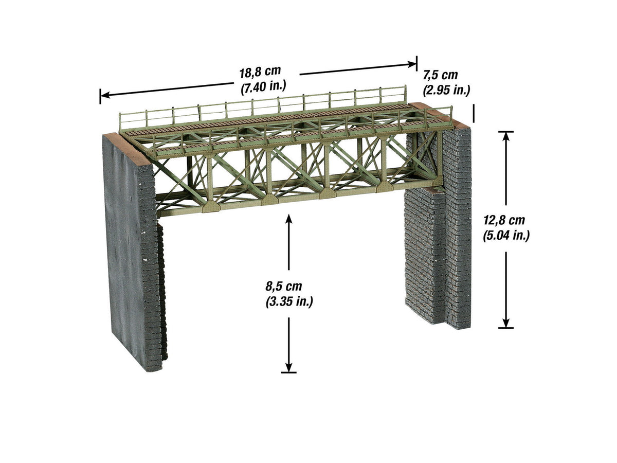 Noch 67010 HO Scale Laser-Cut Steel Bridge Kit