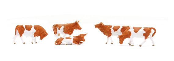 Preiser 14155 HO Scale Cows Animal Figure Set