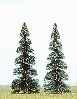 Busch 6102 A Scale Pine Trees -- 2-15/16" 7.5cm pkg(2)