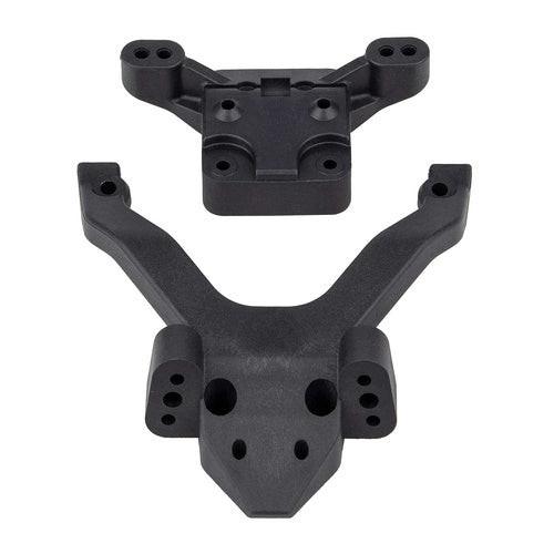Team Associated ASC91972 RC10B6.4 FT Top Plate and Ballstud Mount Carbon