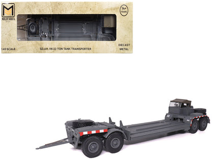 SD.AH. 116 22-Ton Tank Transporter Gray "German Army" 1/43 Diecast Model by Militaria Die Cast  free shipping USA