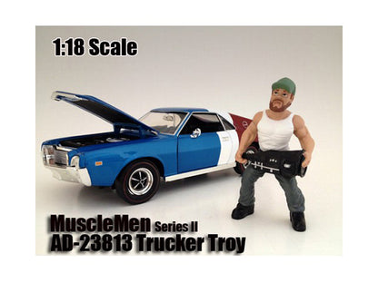 Musclemen "Trucker Troy" Figure For 1:18 Scale Models by American Diorama  free shipping USA