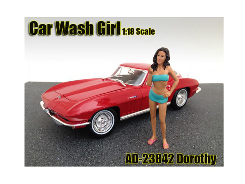 Car Wash Girl Dorothy Figurine for 1/18 Scale Models by American Diorama  free shipping USA