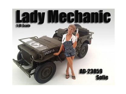 Lady Mechanic Sofie Figure For 1:18 Scale Models by American Diorama  free shipping USA