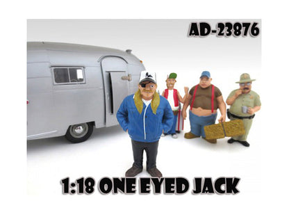 One Eyed Jack "Trailer Park" Figure For 1:18 Scale Diecast Model Cars by American Diorama  free shipping USA