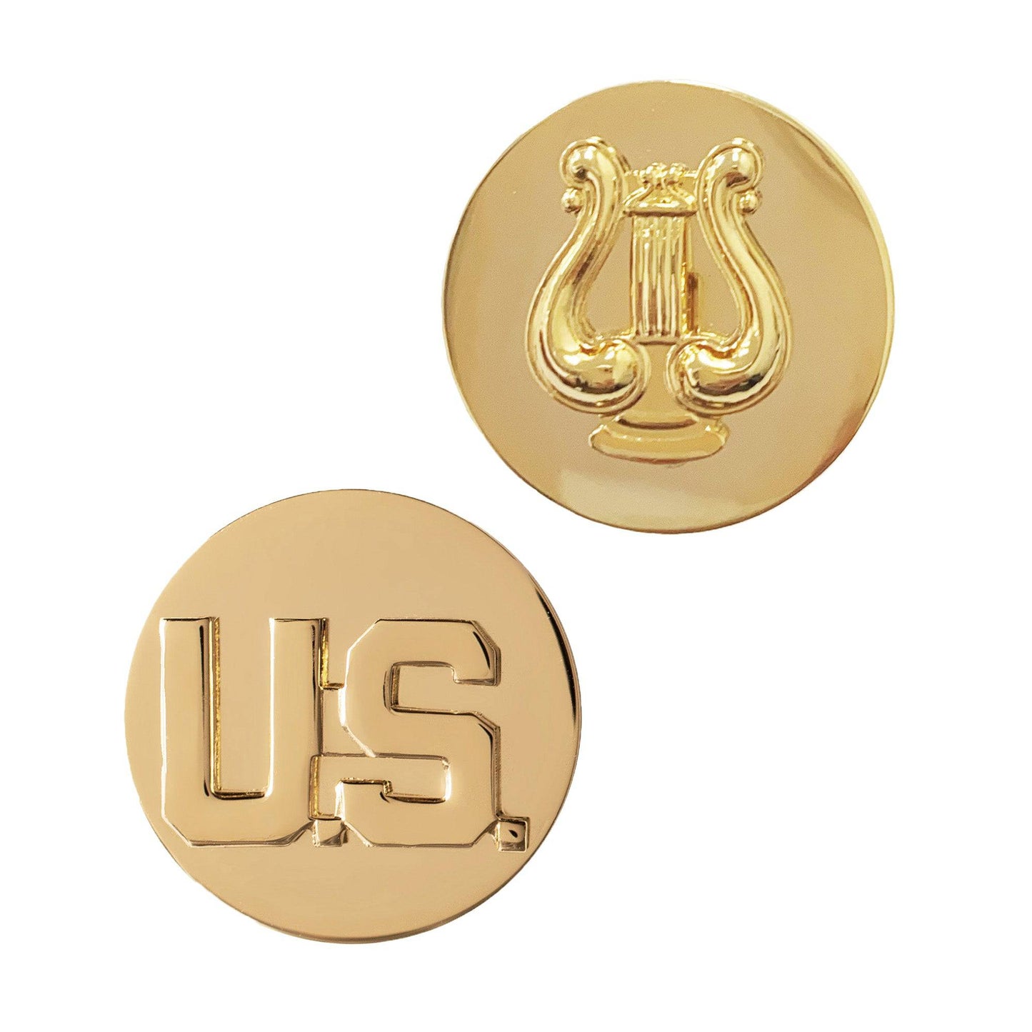 U.S. Army Enlisted Musician & U.S. STA-BRITE® Pin-on (pair)