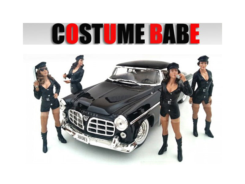 "Costume Babes" 4 Piece Figure Set For 1:24 Scale Models by American Diorama  free shipping USA