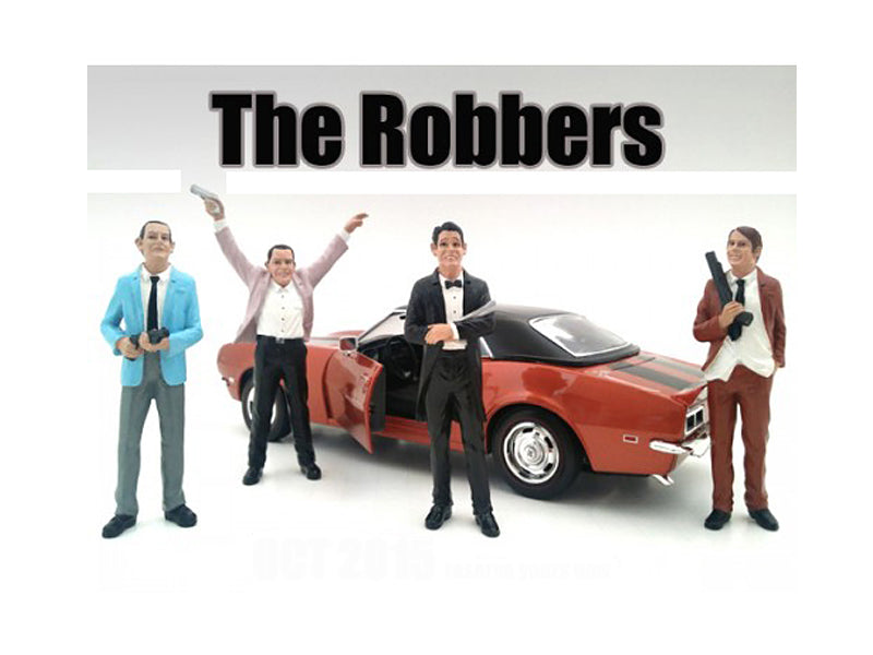 "The Robbers" 4 Piece Figure Set For 1:24 Scale Models by American Diorama  free shipping USA