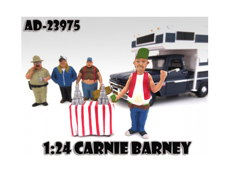 Carnie Barney "Trailer Park" Figure For 1:24 Scale Model Cars by American Diorama  free shipping USA