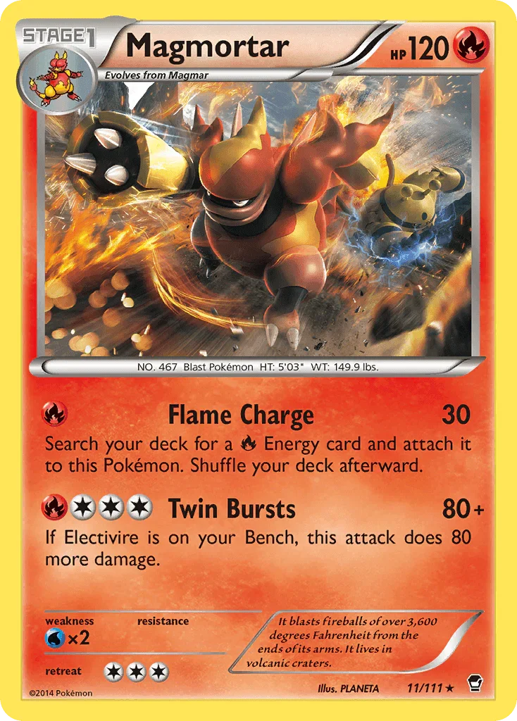 Magmortar (11/111) [XY: Furious Fists]