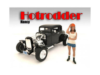 "Hotrodders" Nancy Figure For 1:18 Scale Models by American Diorama  free shipping USA