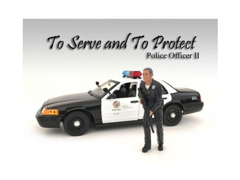 Police Officer II Figure For 1:18 Scale Models by American Diorama  free shipping USA
