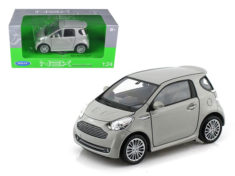 Aston Martin Cygnet Silver 1/24 Diecast Model Car by Welly  free shipping USA