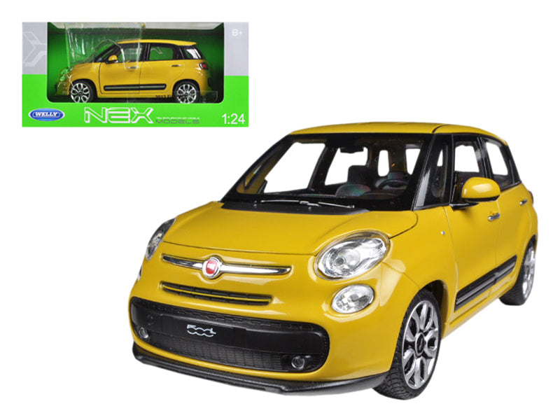 2013 Fiat 500L Yellow 1/24 Diecast Car Model by Welly  free shipping USA