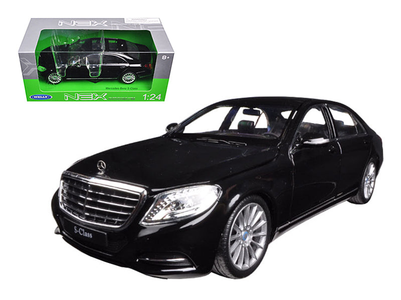 Mercedes Benz S Class with Sunroof Black "NEX Models" 1/24 Diecast Model Car by Welly  free shipping USA