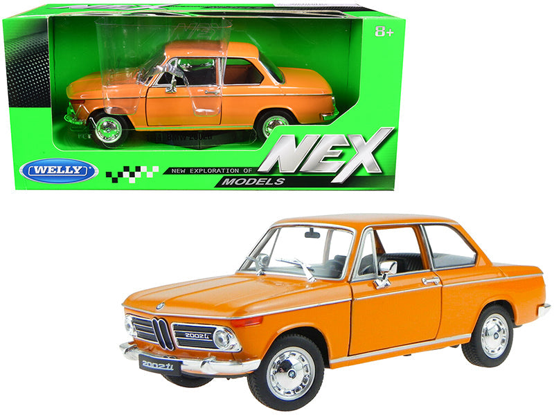 BMW 2002ti Orange 1/24 Diecast Model Car by Welly  free shipping USA