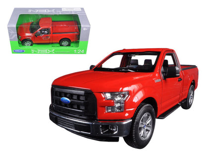 2015 Ford F-150 Regular Cab Pickup Truck Red 1/24-1/27 Diecast Model Car by Welly  free shipping USA