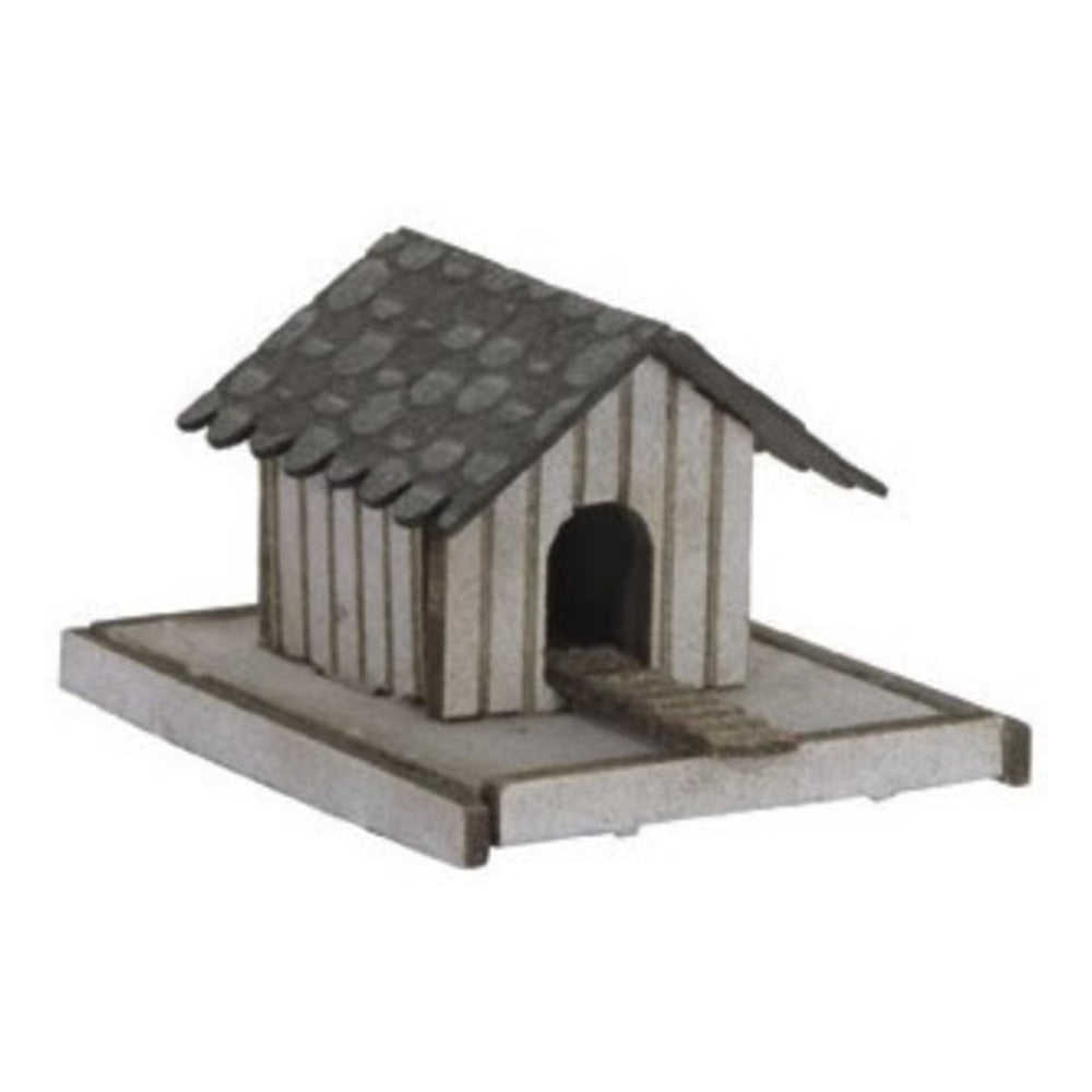Noch 14346 HO Scale Duck House w/Duck - Kit (Laser-Cut Card) -- 11/16 x 11/16 x 1/2" 1.8 x 1.7 x 1.3"