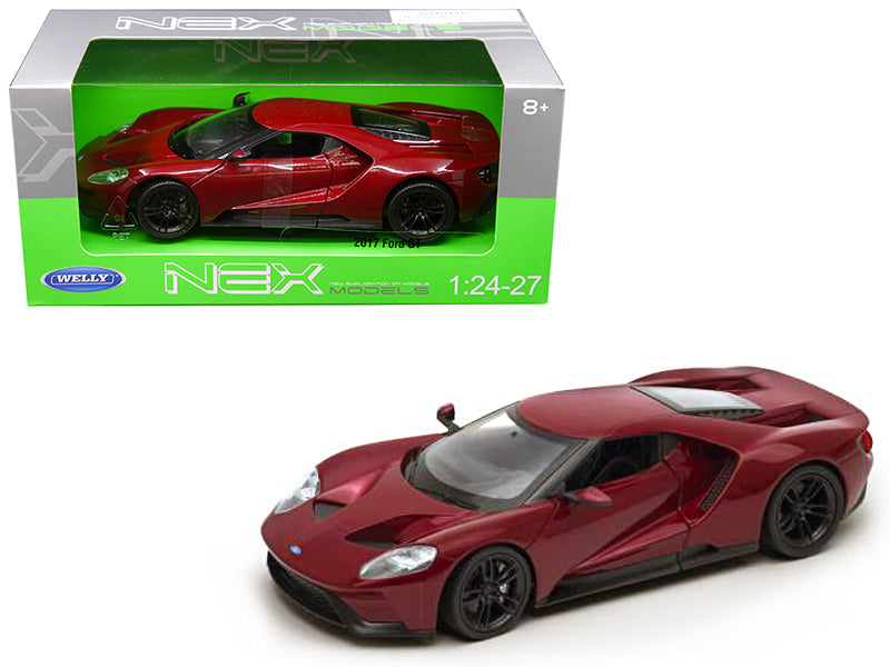 2017 Ford GT Red 1/24 - 1/27 Diecast Model Car by Welly  free shipping USA