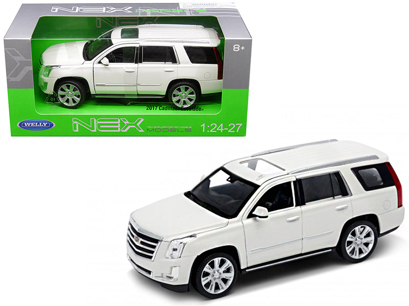 2017 Cadillac Escalade with Sunroof White 1/24-1/27 Diecast Model Car by Welly  free shipping USA