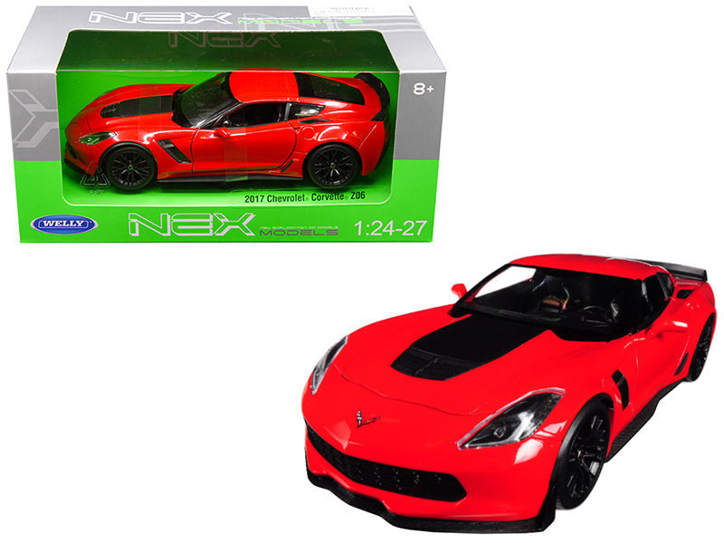 2017 Chevrolet Corvette Z06 Red 1/24-1/27 Diecast Model Car by Welly  free shipping USA