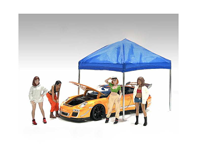 "Hip Hop Girls" 4 Piece Figure Set for 1/18 Scale Models by American Diorama  free shipping USA