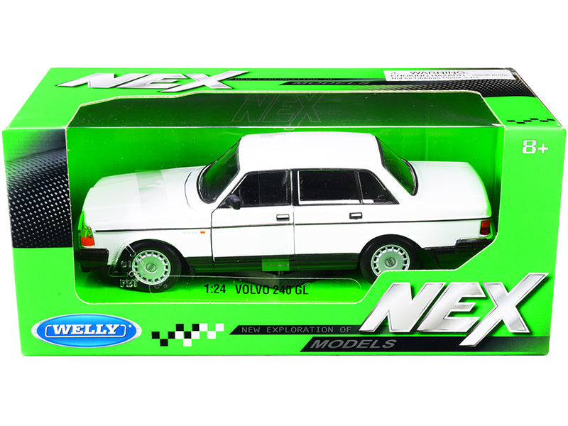 Volvo 240 GL White "NEX Models" 1/24 Diecast Model Car by Welly  free shipping USA