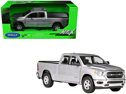 2019 RAM 1500 Pickup Truck Silver Metallic "NEX Models" Series 1/27 Diecast Model Car by Welly  free shipping USA