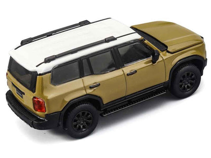 Toyota Land Cruiser 250 Sand with White Top 1/64 Diecast Model Car by Trends Hobby