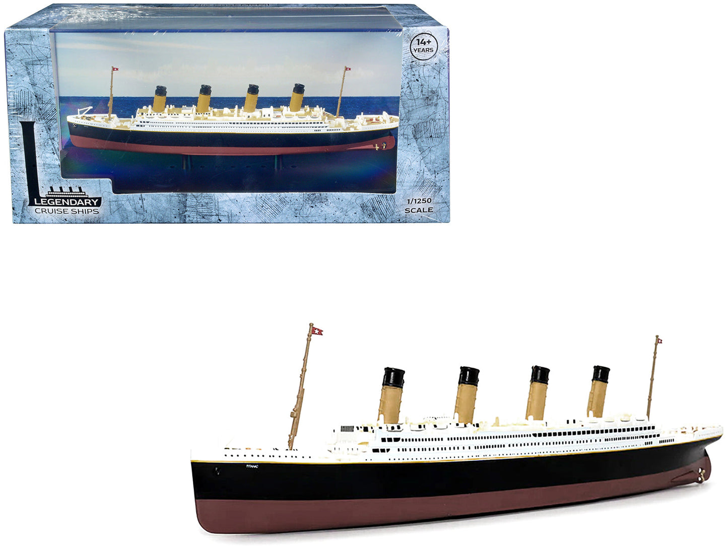 RMS Titanic Passenger Ship 1/1250 Diecast Model by Legendary Cruise Ships  free shipping USA